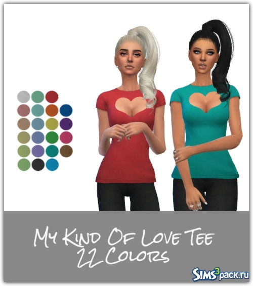 Кофта с сердцем от MAIMOUTH SIMS4