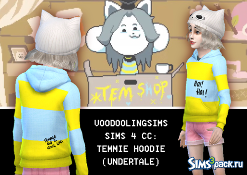 Толстовка Temmie`s Hoodie от voodoolingsims