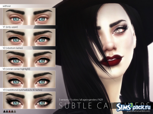 Подводка для глаз Subtle Cat Liners N29 от Pralinesims