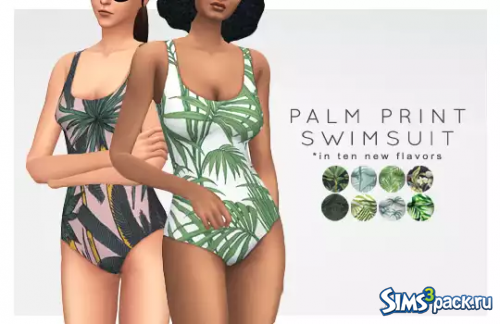 Купальник PALM PRINT SWIMSUIT RECOLORS