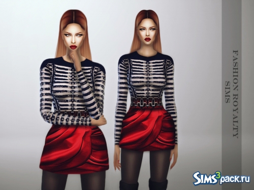 Платье Silk Short Dress (Jourdan Dunn Outfit) от FashionRoyaltySims