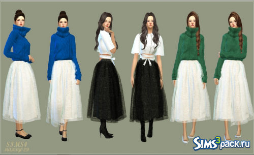 Пышная юбка Voluminous long flare skirt