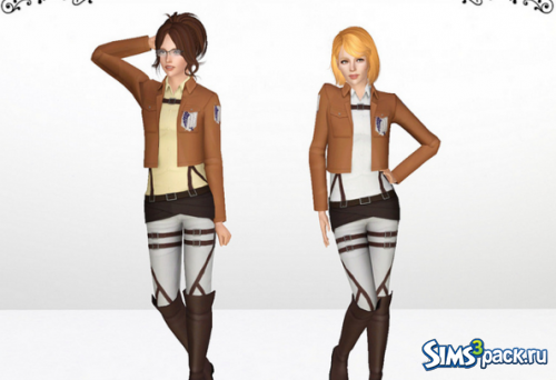 Форма из аниме "Атака Титанов" Uniform Attack on Titan 01 от sakurasims