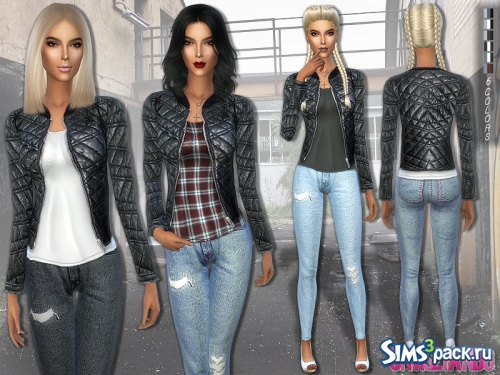 Куртка с топом Casual outfit от sims2fanbg