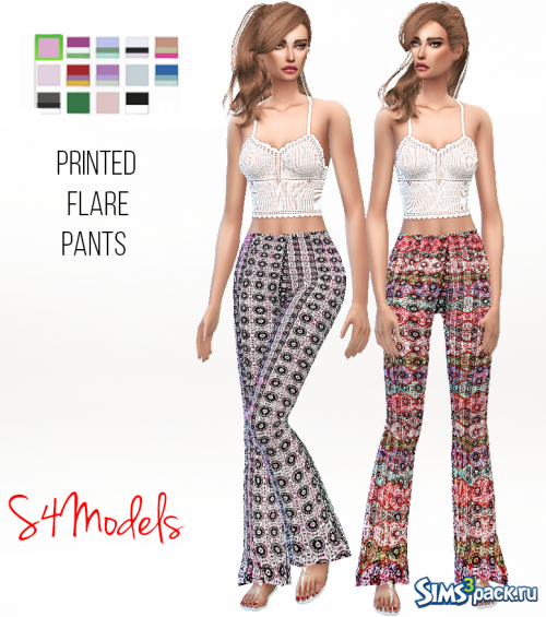 Штанишки Printed Flare Pants от s4models