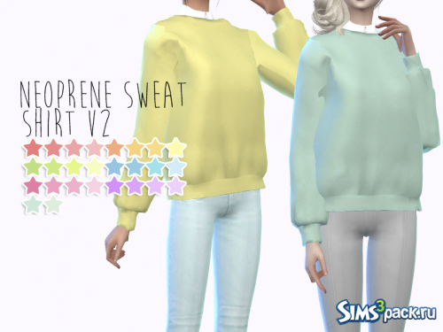 Neoprene sweat shirt recolors