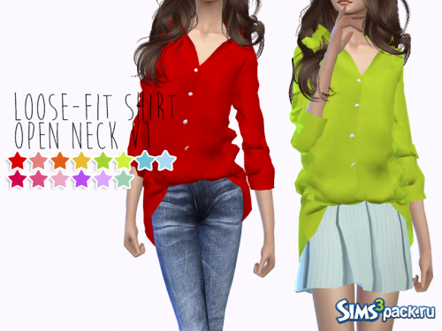 Loose-Fit Shirt Open Neck recolors от sensFelipa