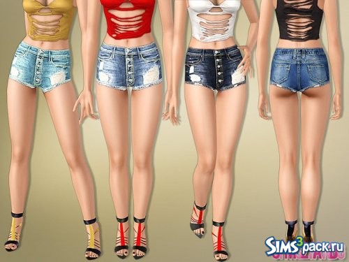 Джинсовые шорты 450 от sims2fanbg