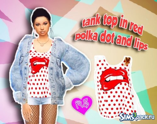 Tank top in red polka dot /Майка в красный горошек от Rena2002