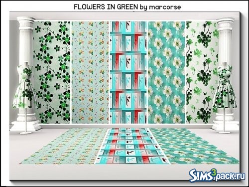 Текстуры Flowers in Green от marcorse