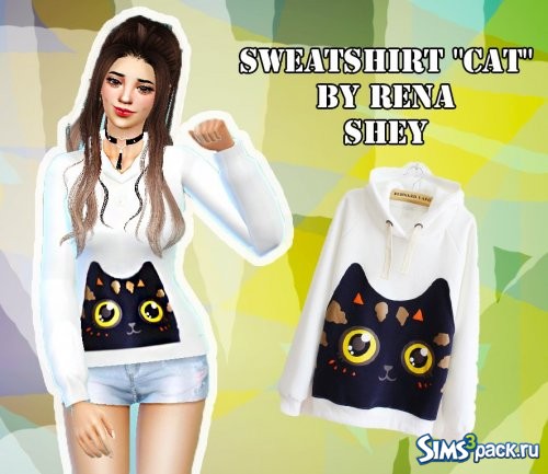 Sweatshirt &quot;cat&quot;/Толстовка ''котик'' от Rena2002