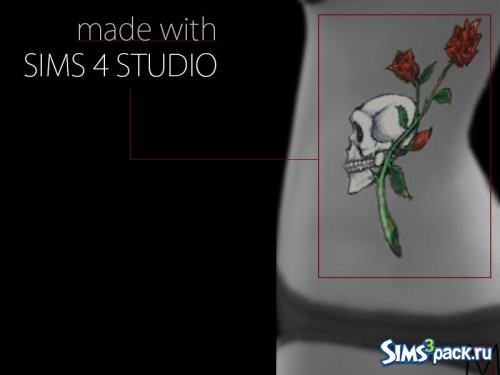 Татуировка Skull rose от mormosims