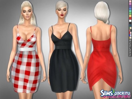 Платье с поясом № 239 от sims2fanbg