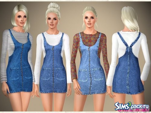 Джинсовое платье от sims2fanbg