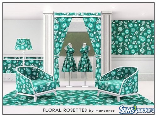 Текстуры Florals in Aqua