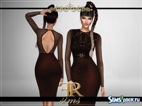 Кружевное миди - платье от FashionRoyaltySims