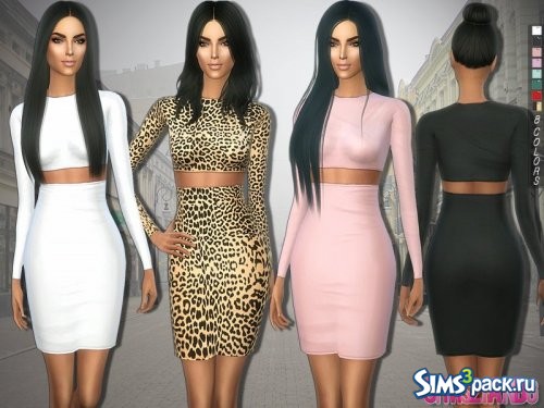 Платье Kim Kardashian от sims2fanbg