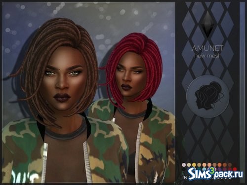 Прическа Amunet от Nightcrawler Sims