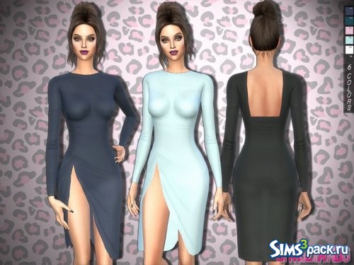 Платье с разрезом от sims2fanbg