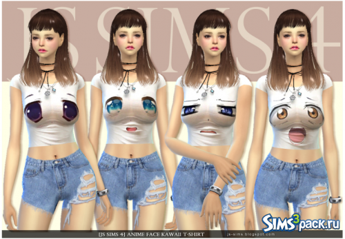 Футболка ANIME FACE KAWAII от JS SIMS