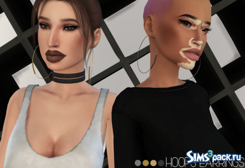 Серьги HOOPS от CandySims4