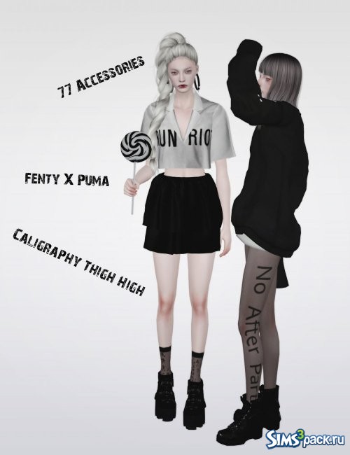 Колготки, чулки и носки Fenty X Puma Caligraphy от the77sim3