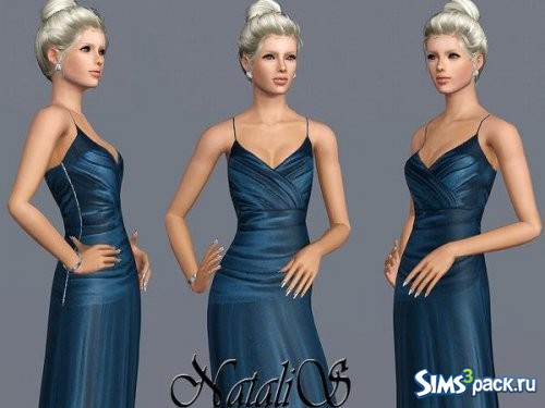 Вечернее платье Teal Silk Satin от NataliS