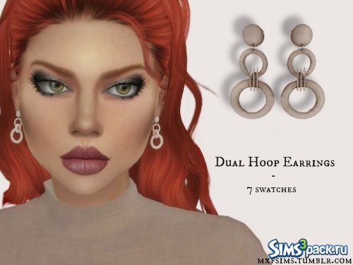 Серьги Dual Hoop от mxfsims