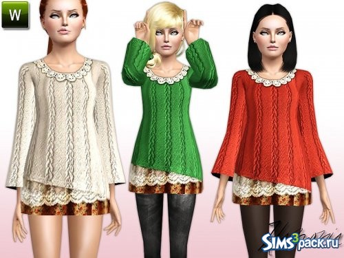 Свитер - туника Baby Cable-knit от Harmonia