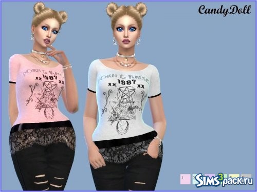 Футболка Lace Hem от CandyDolluk