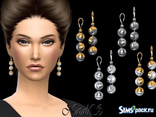 Серьги Three half pearl drop от NataliS