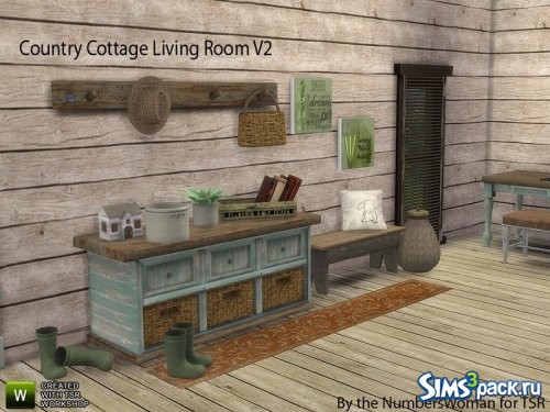 Гостиная Country Cottage V2 от TheNumbersWoman