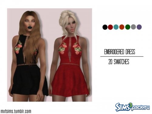 Платье Embroidered от mxfsims