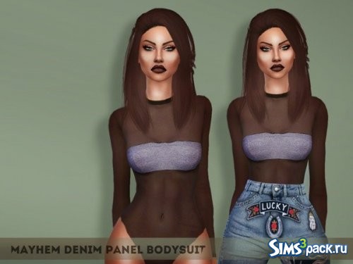 Боди Denim Panel от mayhem-sims