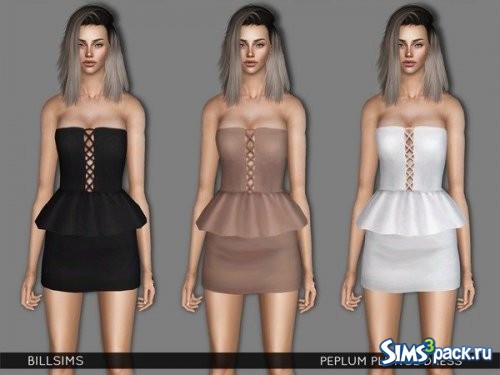 Платье Peplum Plunge от Bill Sims