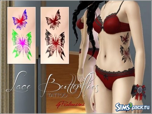 Татуировка Lace Butterflies 