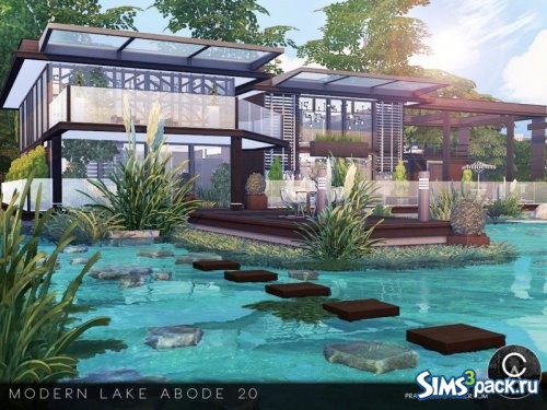 Дом Modern Lake Abode 2.0 от Pralinesims