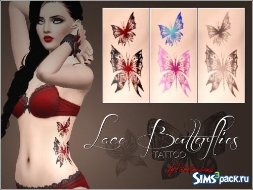 Татуировка Lace Butterflies 