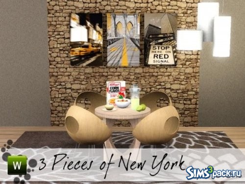 Постеры 3 Pieces of New York от Metens