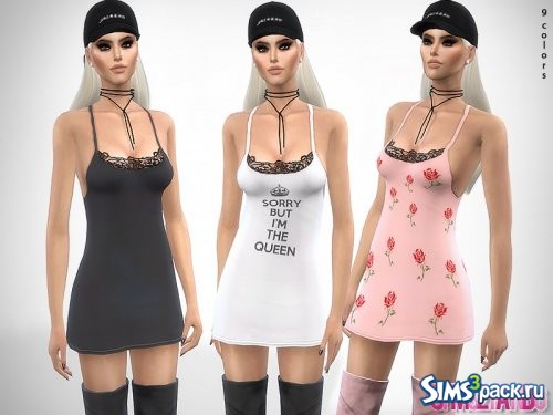 Мини - платье с кружевными деталями от sims2fanbg