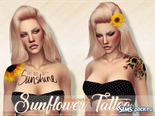 Тату Sunflower от L0UNA