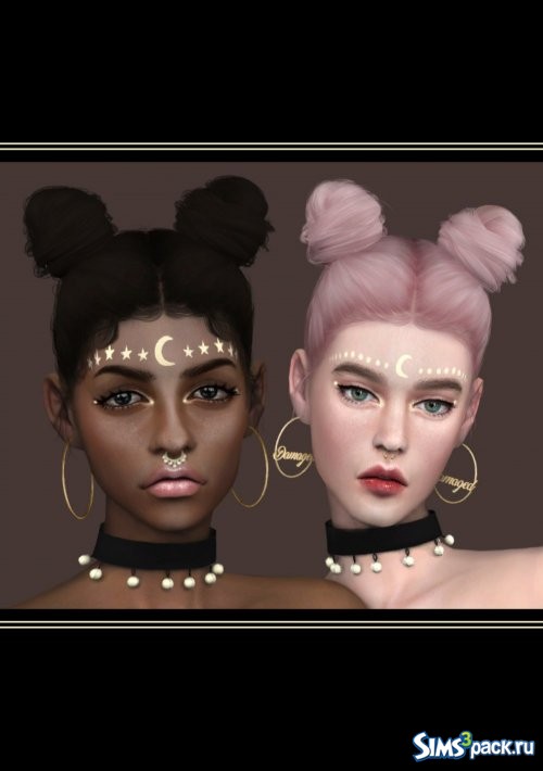 Наклейки для лица Festival от spectacledchic-sims4