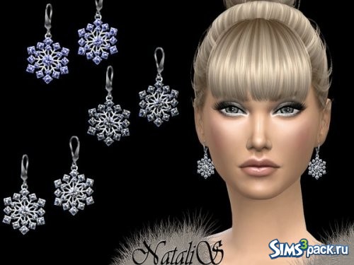 Серьги Sparkling snowflake от NataliS