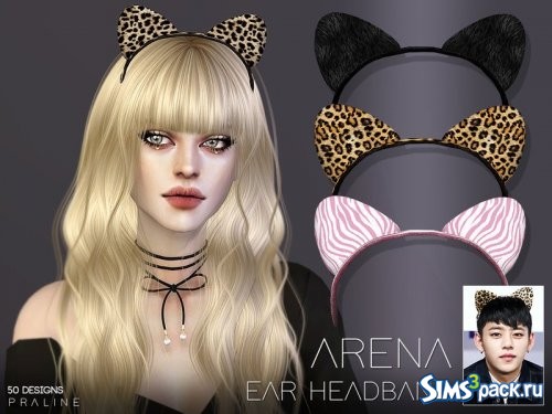 Ободок с ушками Arena от Pralinesims