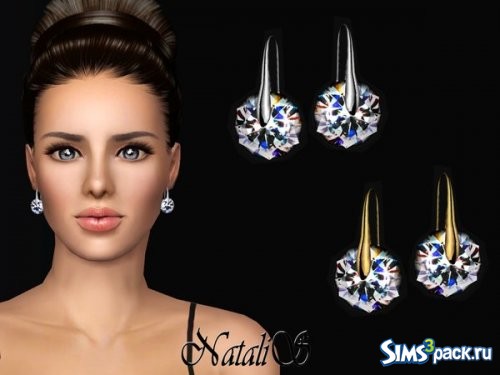 Серьги TS3 Round crystal от NataliS