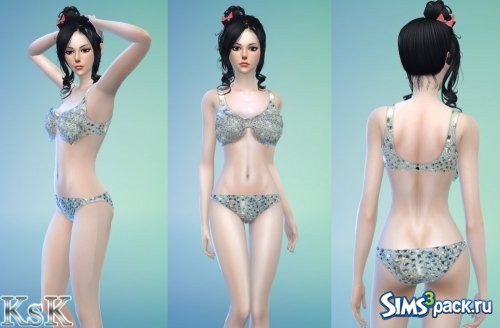 Купальник Swimsuit Bow silver от ОлЯля