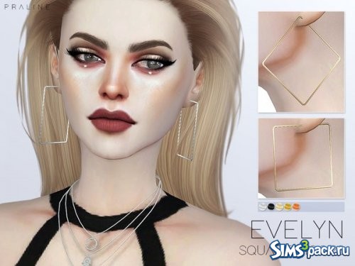 Серьги Evelyn Square от Pralinesims