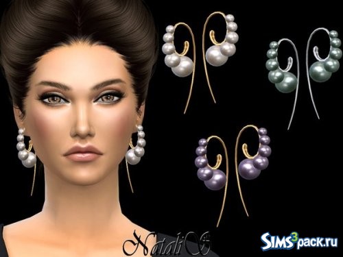 Серьги Curved Ear Wire Pearls от NataliS