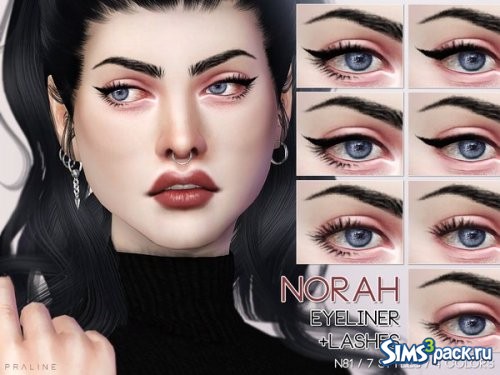 Подводка + ресницы Norah от Pralinesims