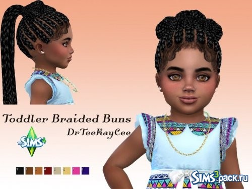 Прическа Braided Buns от drteekaycee